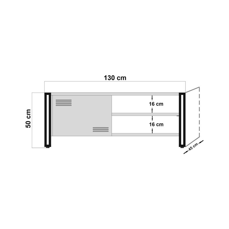 Aireona Unfinished TV Stand for TVs up to 60"