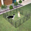 Clôture d'extérieur pour chien, 40 po de hauteur, 16 panneaux, portes, différentes tailles d'animaux, rouille, imperméable et sécuritaire pour les animaux de compagnie, finition-606582513