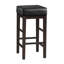 Ensemble de 2 tabourets de bar en similicuir transitionnel de 29 po de hauteur, structure en bois massif au fini espresso-1724991043-1724991041