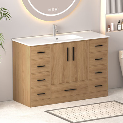 48'' Single Bathroom Vanity With Resin Top