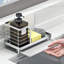 Kitchen Countertop Organizer - Stainless Steel Sponge, Soap & Brush Holder For Sink