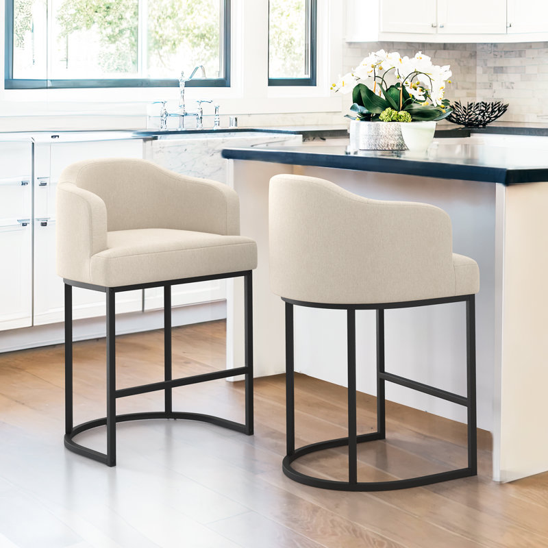 Tabouret 27 "en bois massif Alyce, Lin / Lin