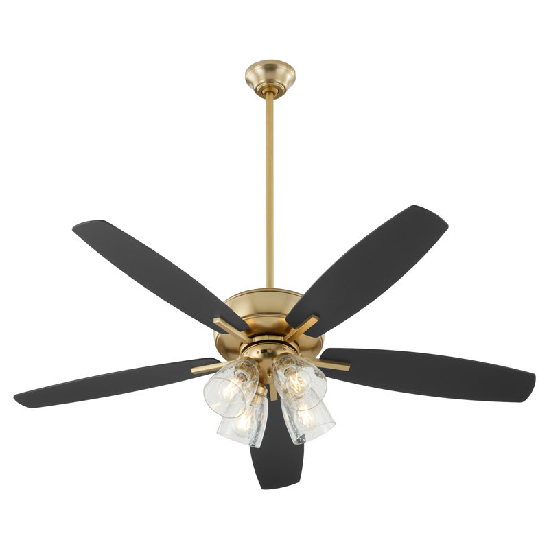 Aromas 52'' Ceiling Fan with LED Lights, Aged Brass