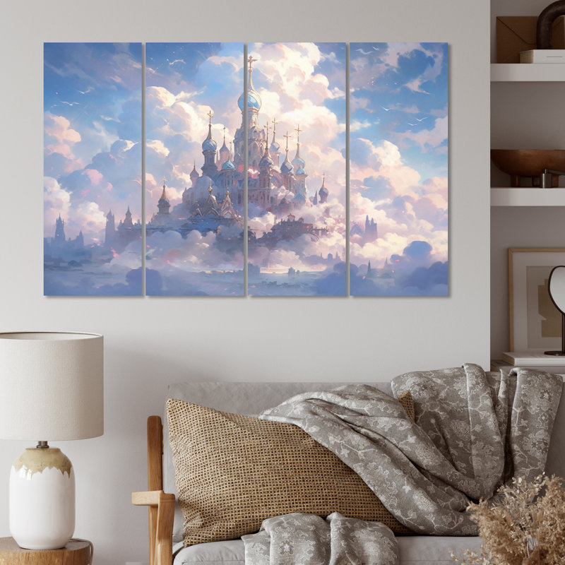 Castle In The Clouds I - Castles Metal Wall Decor Set