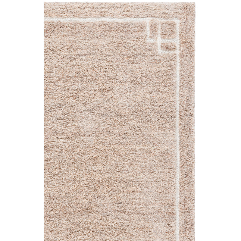 Tapis de couleur unie en coton touffeté à la main Casablanca, Tapis de couloir 2 pi 3 po x 9 pi