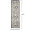 Tapis oriental bleu / crème en polypropylène tissé à la machine Aldie-1022796651