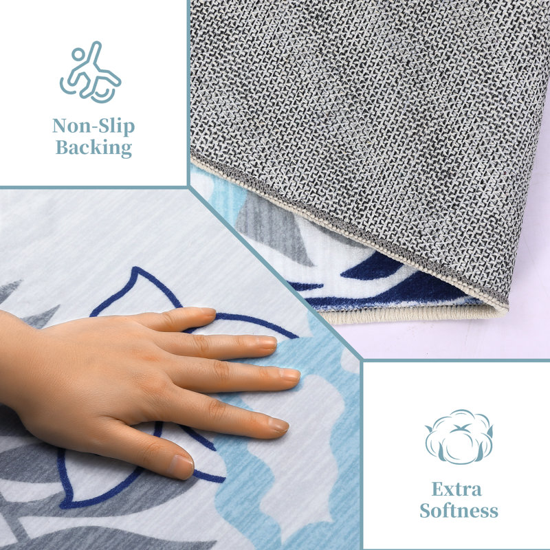 Tapis Adahlia avec envers antidérapant, Rectangle 9 pi x 12 pi