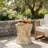 Portable Patio Tables, Mgo Concrete Modern Hourglass For Garden Home