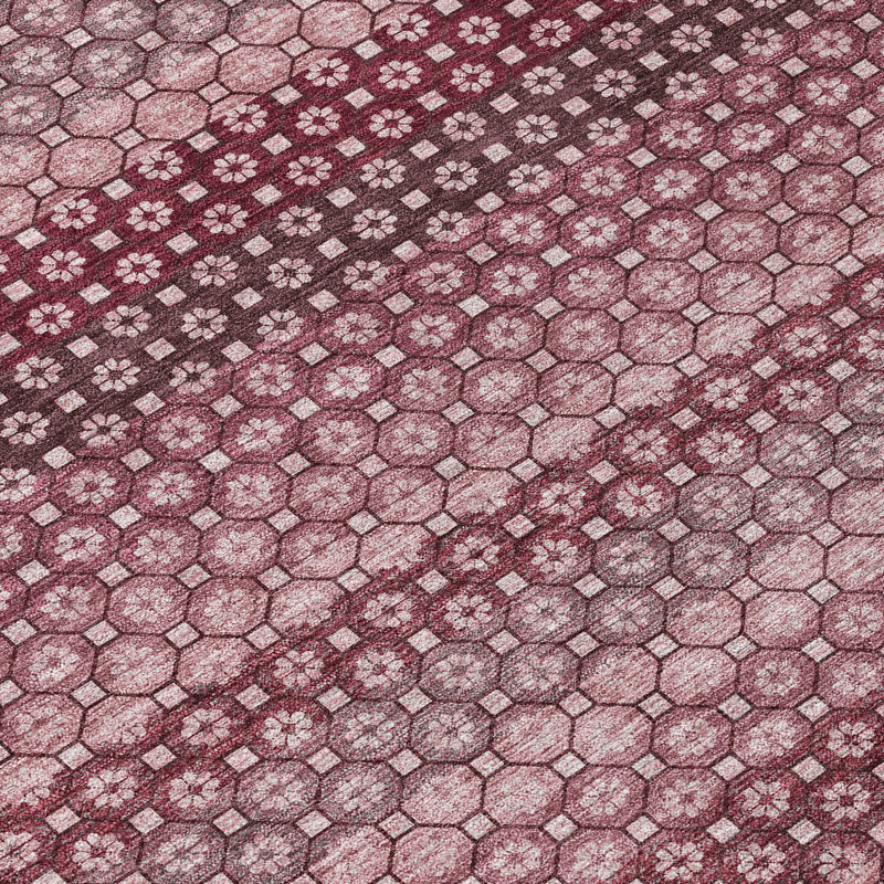 Tapis intérieur / extérieur rouge Sonava , 10 pi x 14 pi