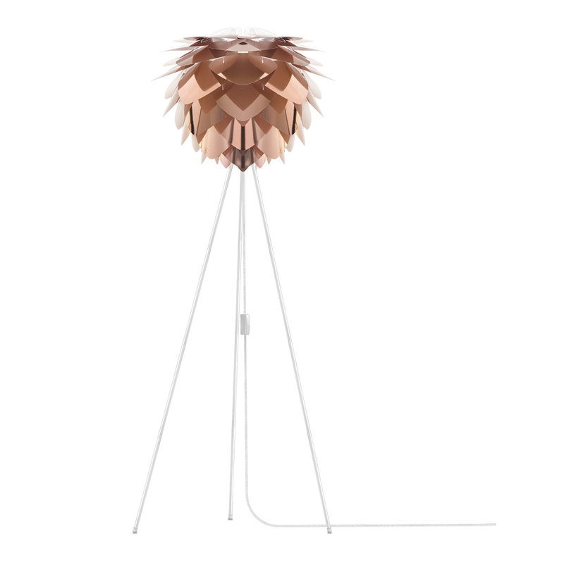  Lampe trépied 57 ", Blanc, Acier