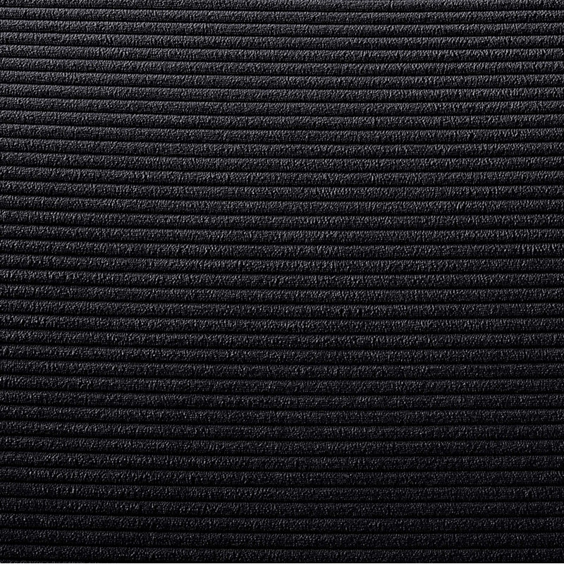 Causeuse Austin, Velours côtelé noir, 29.5" H x 107" W x 34" D