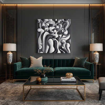 Abstract Figurative 2 Purple Canvas Wall Art