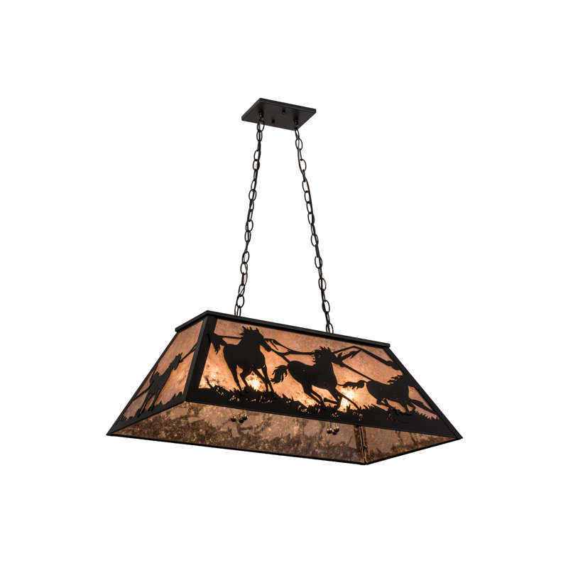 Rustic Lodge 6 - Light Pendant, Black