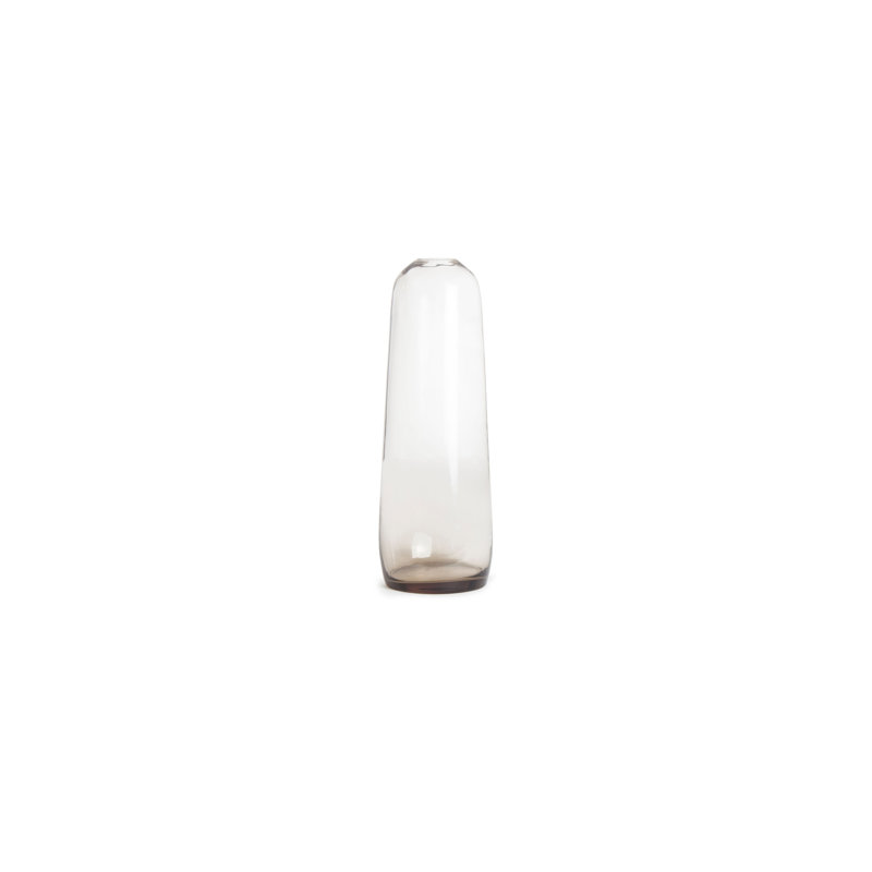 Aurora Handmade Glass Table Vase, Smoke, 11.5" H x 4" W x 4" D
