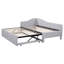 Lit de jour simple tapissier en L rembourré en forme de L avec lit gigogne-1994672258