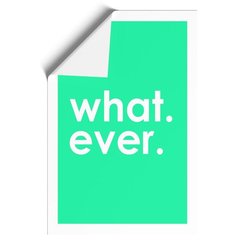 Whatever Mint - Frameless Print, 84cm H x 59cm W x 0.1cm D