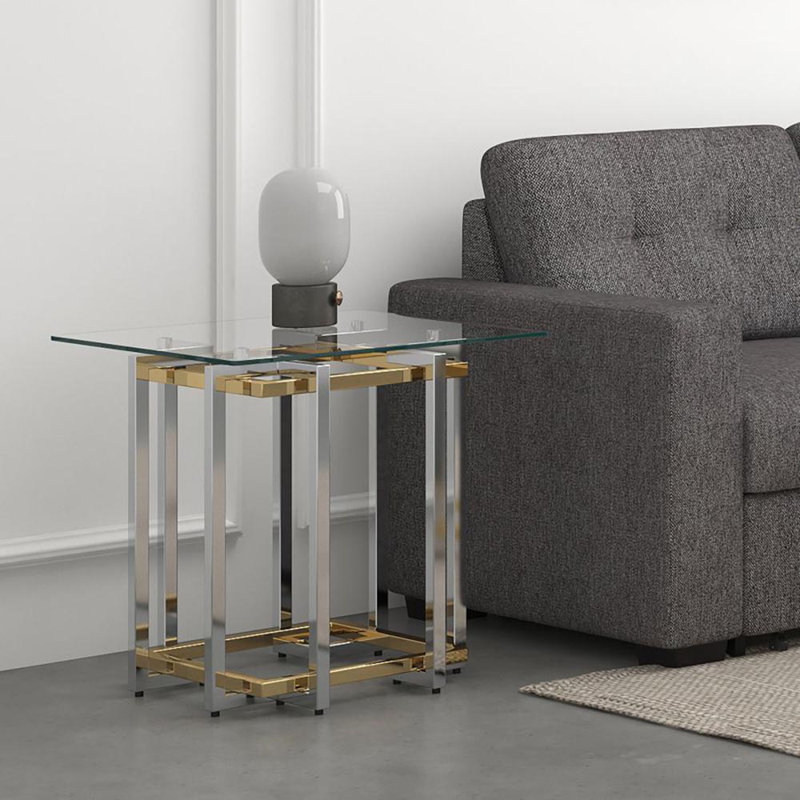 Table de bout en verre