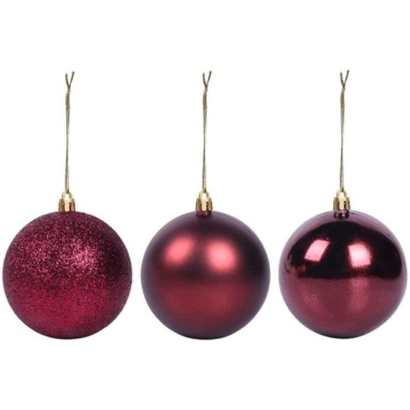 Polyvinyl Chloride (PVC) Ball Ornament, 15cm H x 15cm W x 15cm D, Burgundy