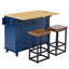 Ensemble d'îlot de cuisine 3 pièces avec 2 tabourets, table de cuisine à abattants avec prise de courant et armoire de rangement 3 pièces-2040879418