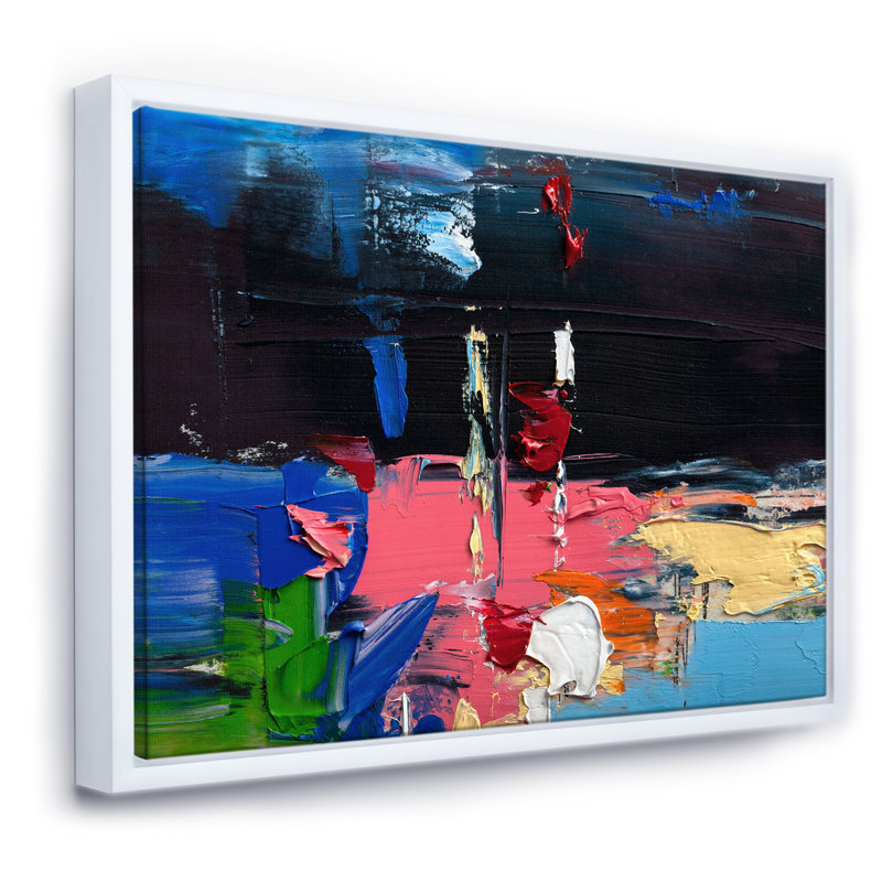 «Oil Brushed Colorfields II», reproduction sur toile encadrée, Toile blanche encadrée, H 24 po x l 32 po x P 1 po