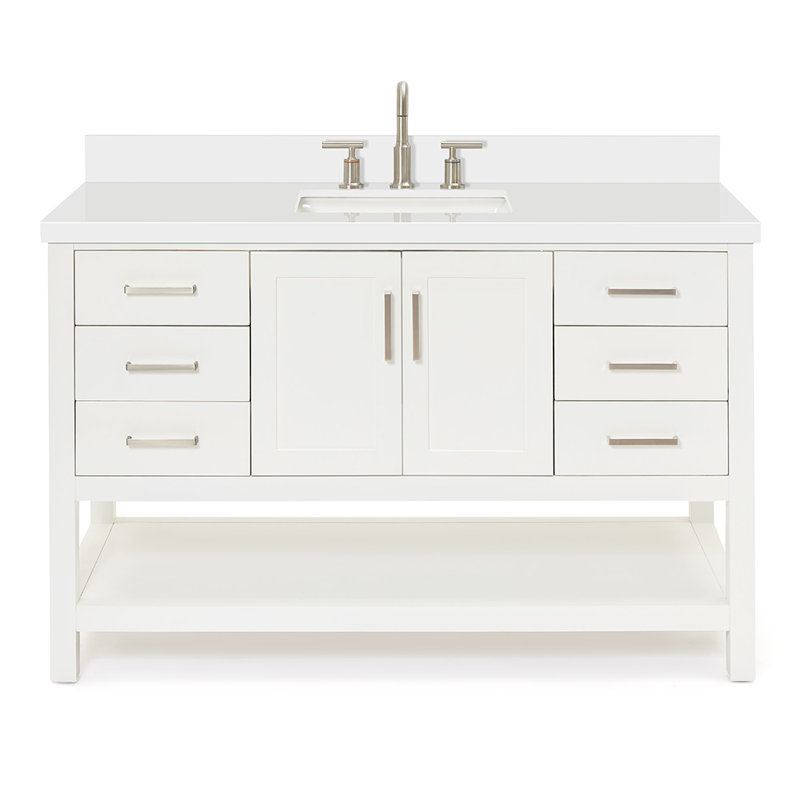 Moille Laveda 55" Single Bathroom Vanity Set, White