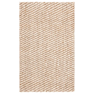 Natural Fiber Handwoven Jute Abstract Rug