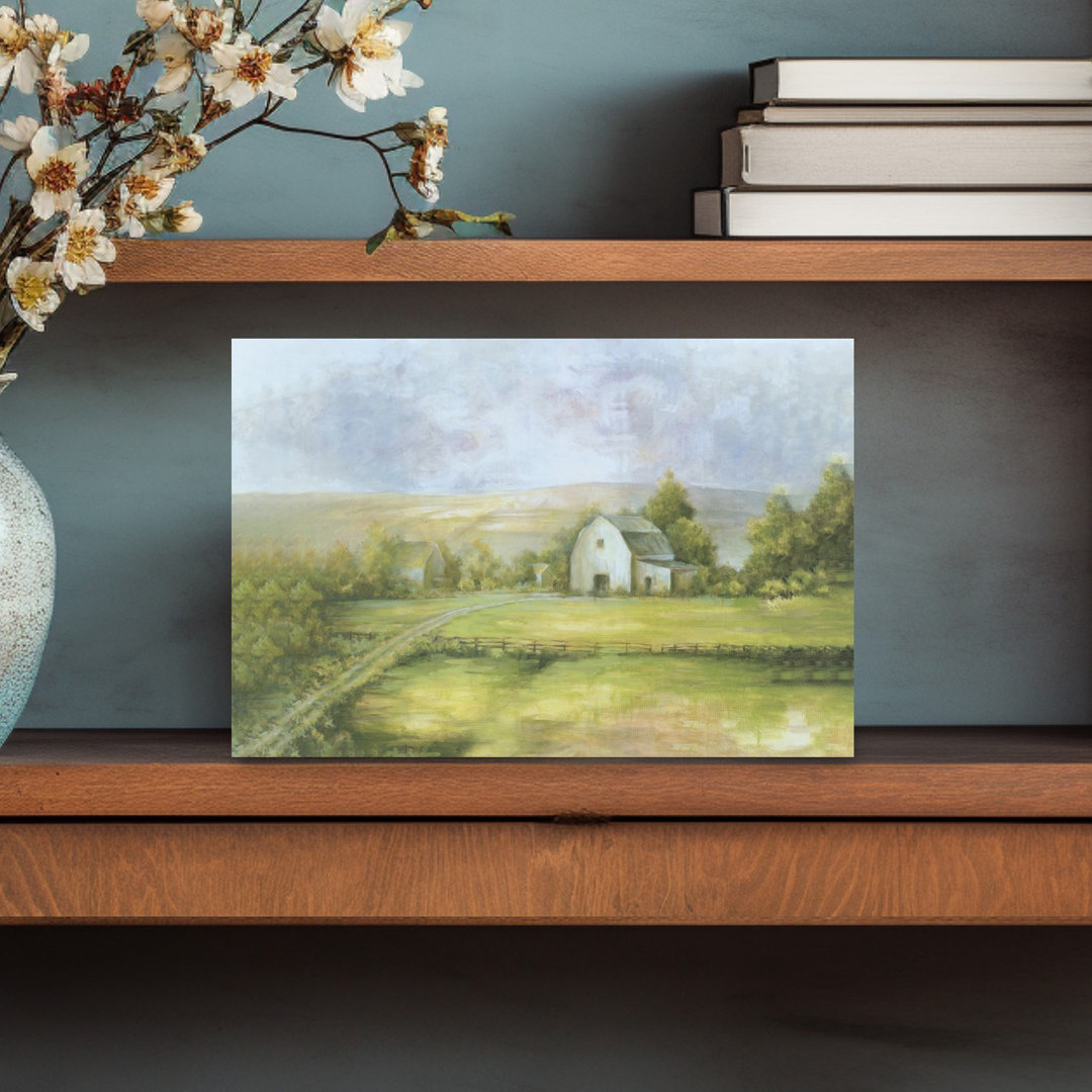 My Peaceful Place Abstract Contemporary Landscape Summer Wall Art Print