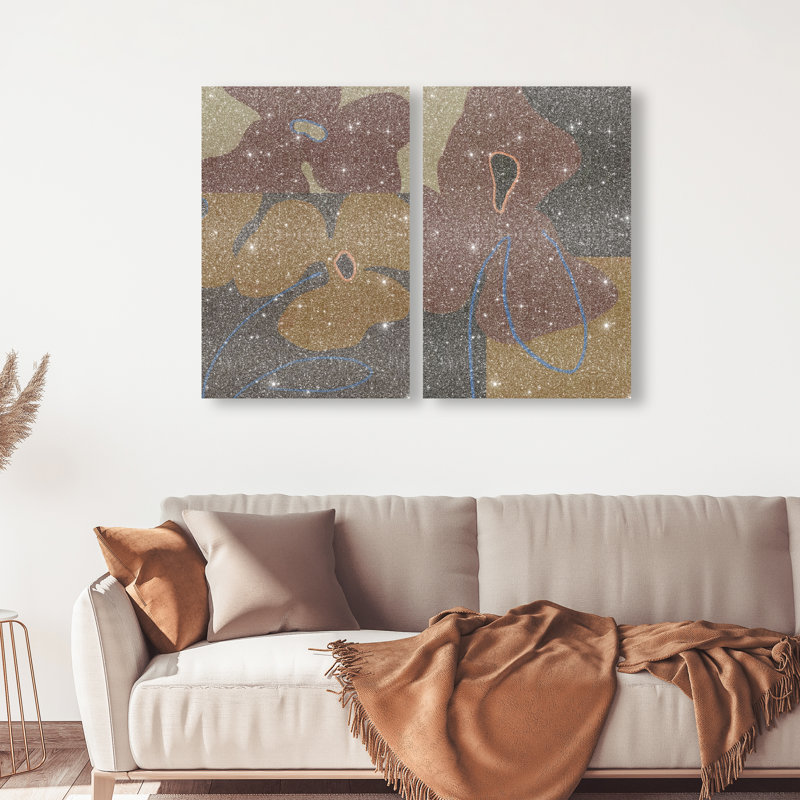 Moody Flowers Set Set by Oliver Gal, 45" H x 30" W, Gallery Wrapped