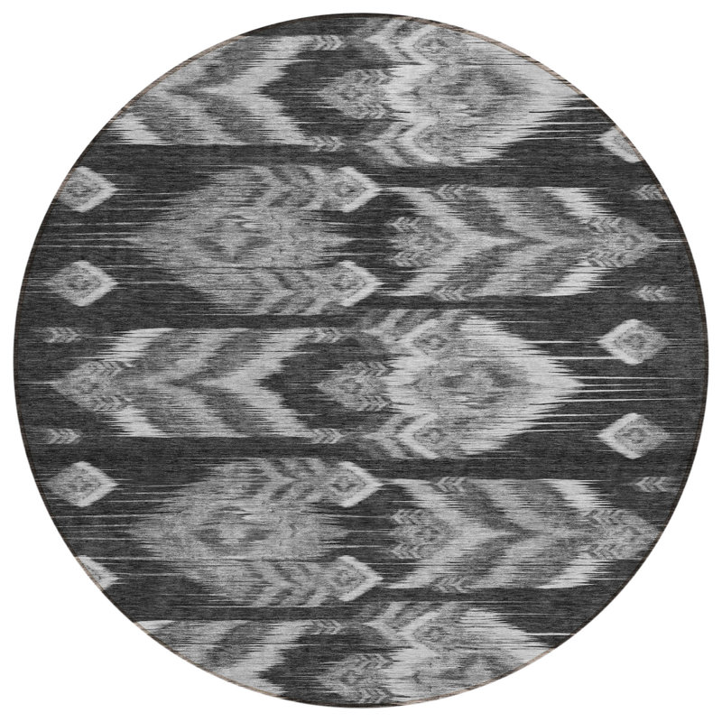 Tapis rond argenté 8 pi