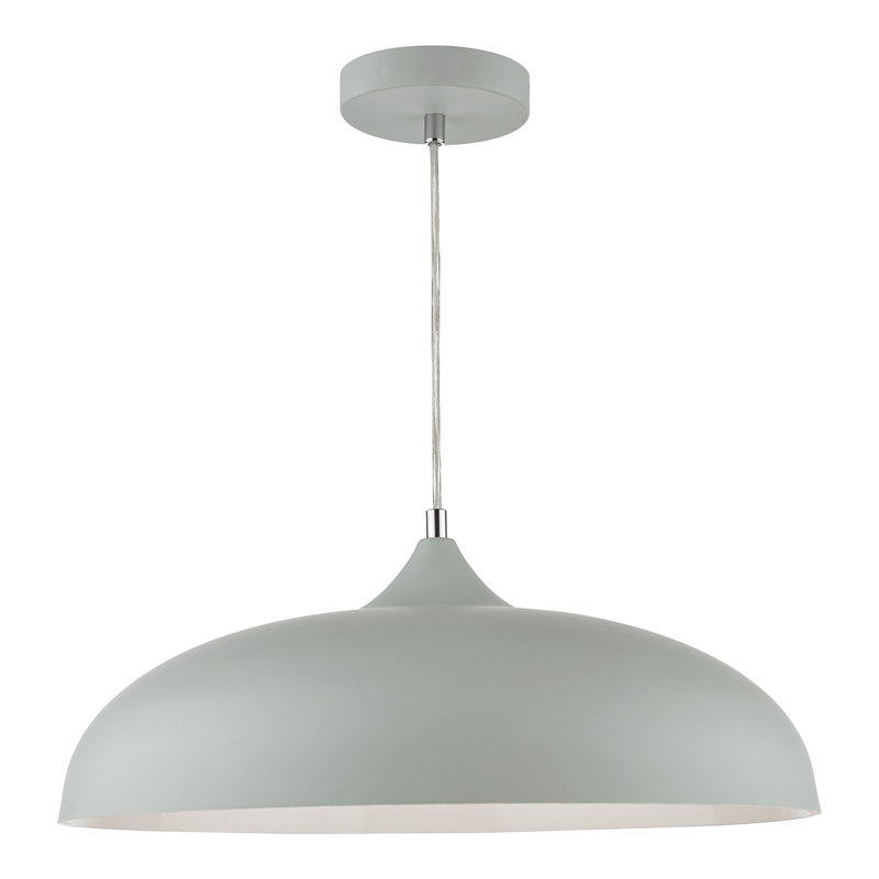 Calzada 1 - Light Dome Pendant, Grey, 45cm x 19 cm