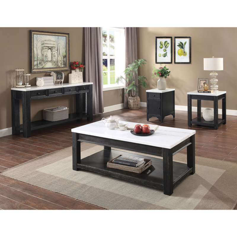 Tateam Marble Top End Table