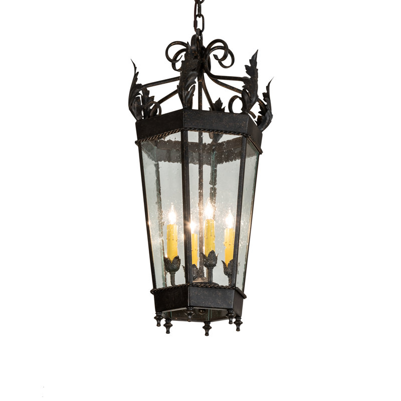 Luminaire suspendu cylindrique 4 lumières Regency