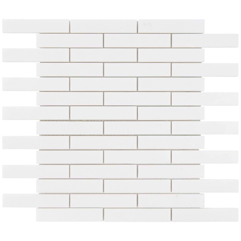 Thassos .75x4 Big Brick Polished Marble Tile