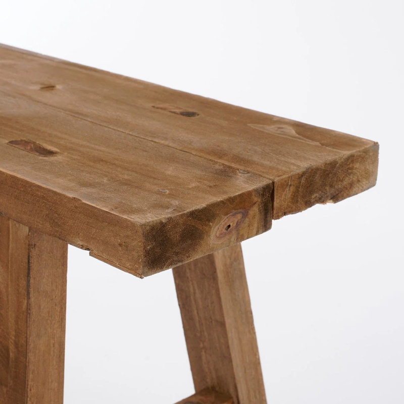 Raef Solid Wood Bench, 29.5cm H x 108cm W x 36.5cm D
