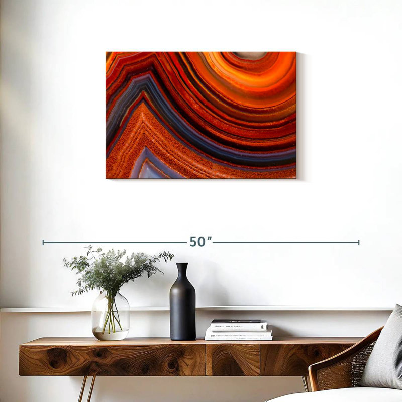 Alvord Orange Fortification Agate, 20'' H x 30'' W