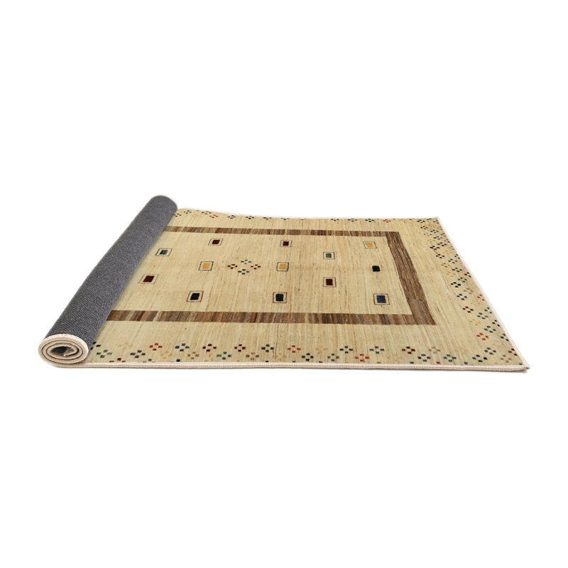 Tapis brun/vert/gris zone contemporaine, Rond 4 pi