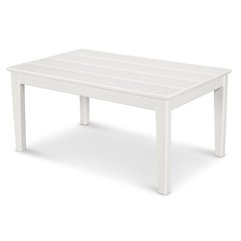Table basse POLYWOOD Newport 22 po x 36 po, Blanc