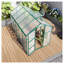 Serre en aluminium robuste de 6 x 10 pi avec panneaux en polycarbonate, base surélevée et cadre coupe-vent pour le jardinage extérieur