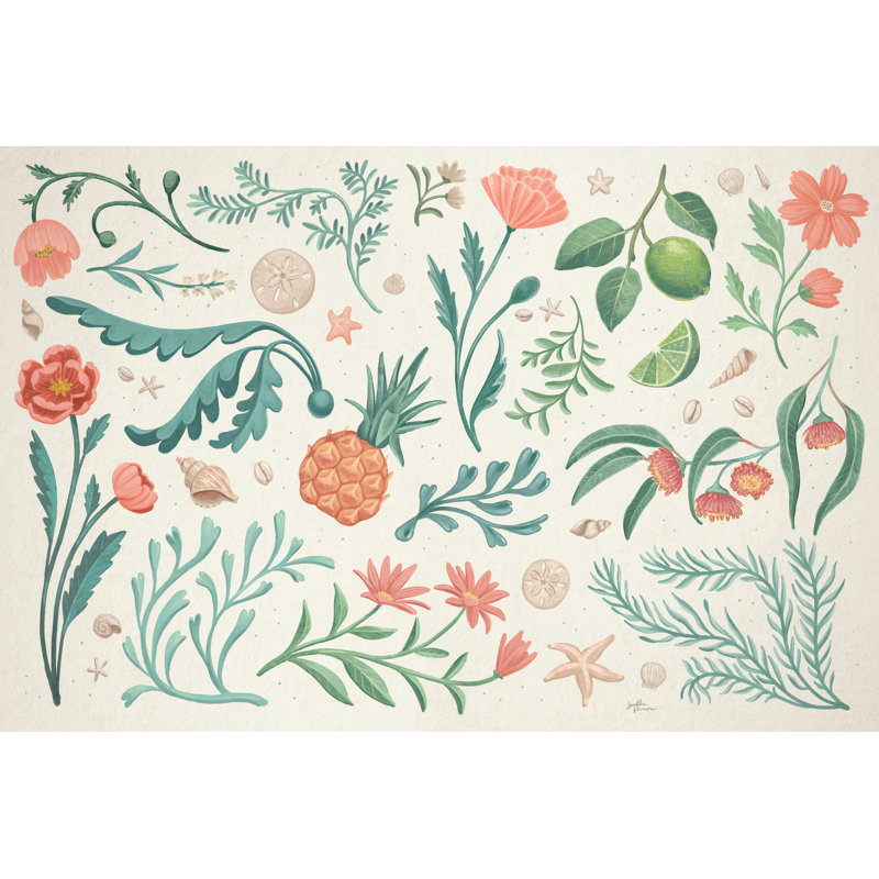 «Seaside Botanical I» par Janelle Penner, impression sur toile tendue, H 24 po x l 36 po