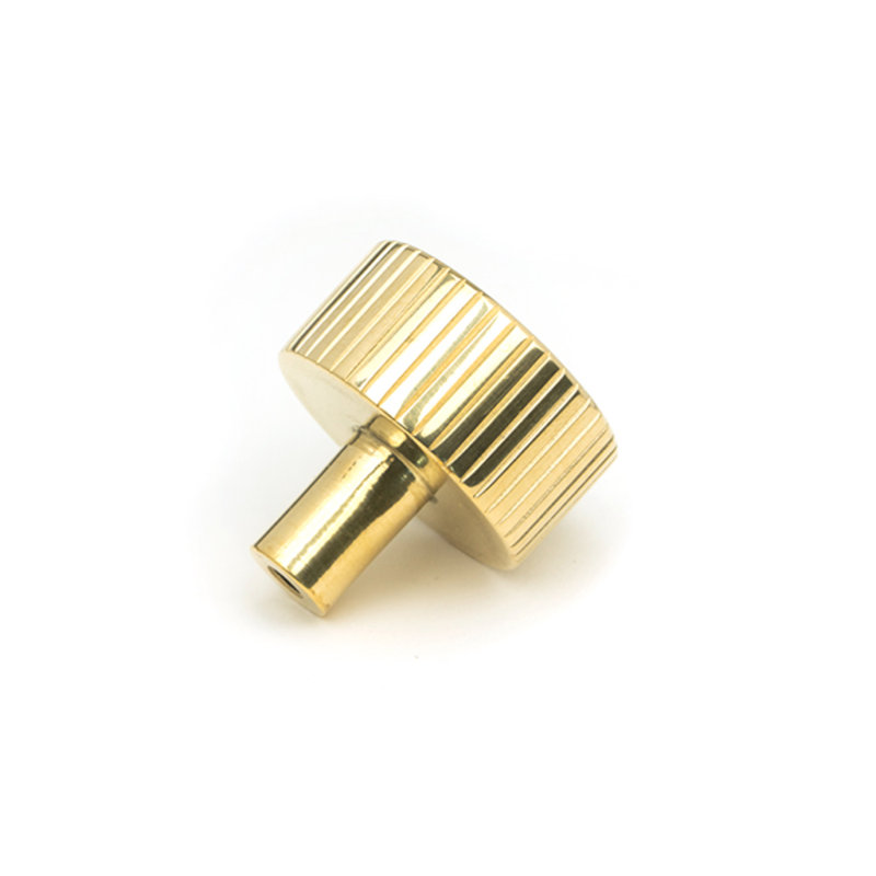 Round Knob, 3 cm, Polished Brass
