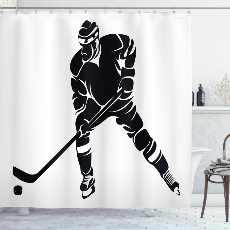 Shower Curtain with Hooks Included, 69" H x 105" W