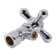 5/8" x 3/8" OD x 15" Corrugated Faucet or Toilet Supply Line with Cross Handle Angle Shut Off Valve