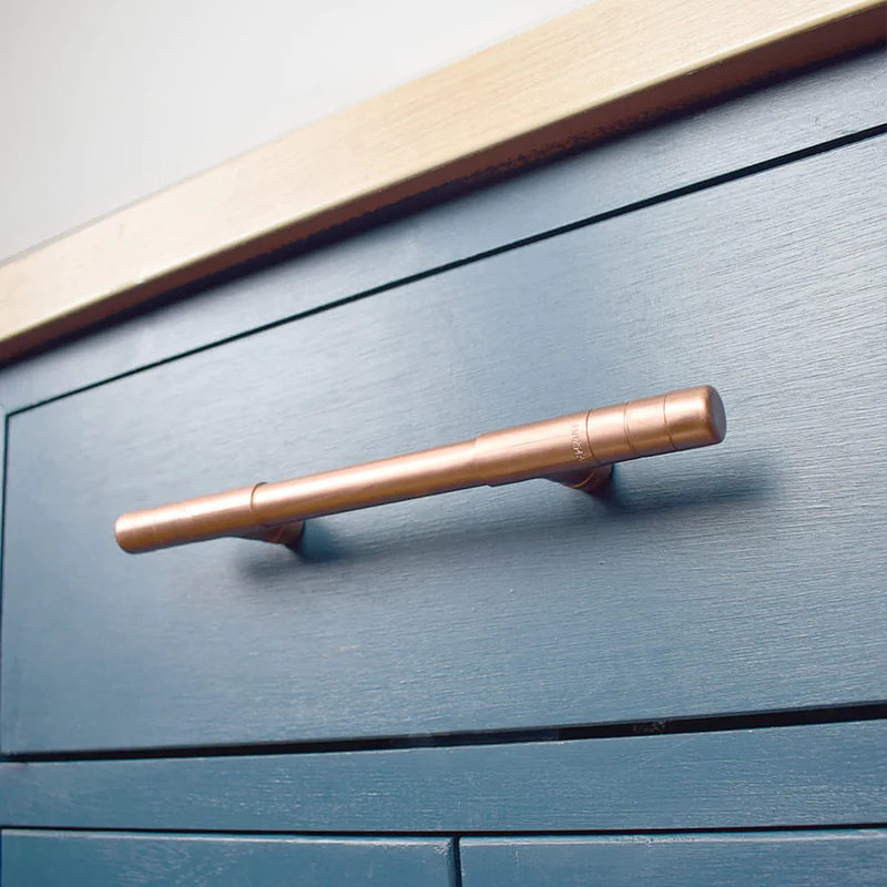 Copper Handle - Ridged T-Shaped