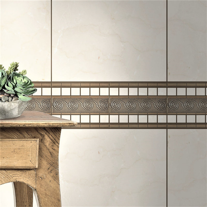 6'' L x 2'' W Tile Trim, Bronze