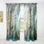 Panneau de rideau simple semi-diaphane avec passe-tringle Abstract-70405007