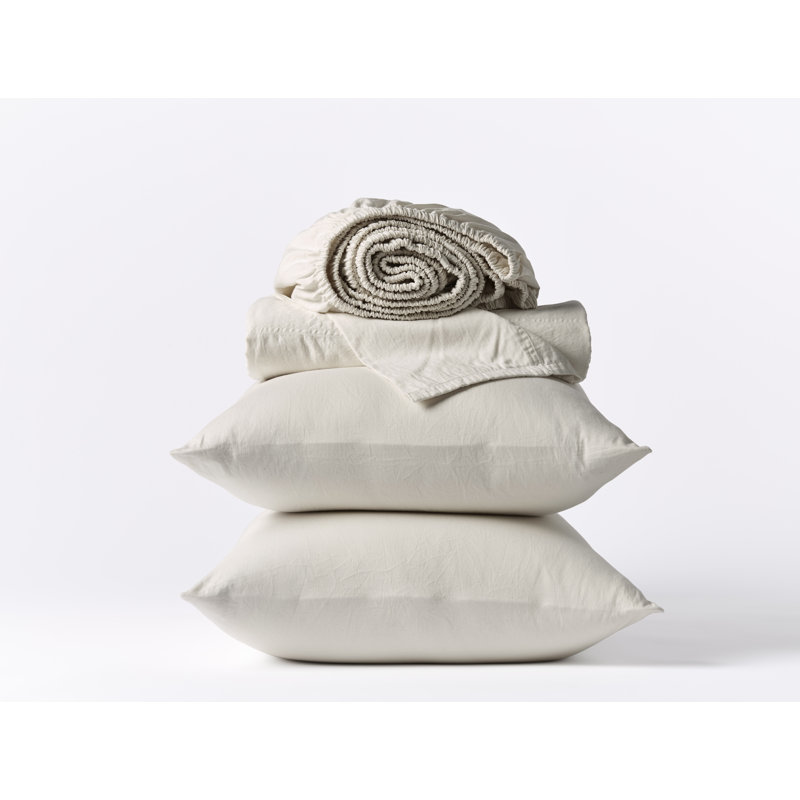 Cloud Soft Sateen 100% Cotton Sateen Sheet Set, King Sheet Set with 2 Pillowcases, Pale Gray