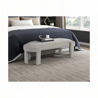 Banc rembourré en velours