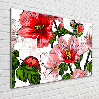 Hibiscus - No Frame Print on Glass