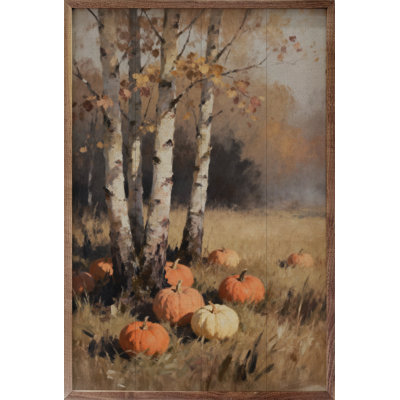 Bouleaux avec citrouilles