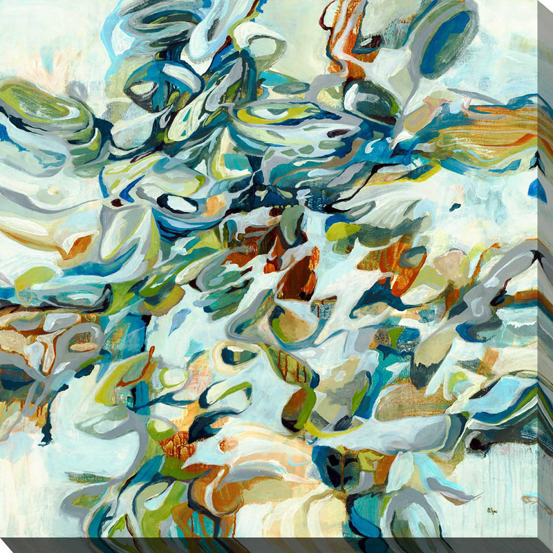 In the Flow III - peinture à cadre flottant, H 36 po x l 36 po x P 1,5 po, Toile tendue